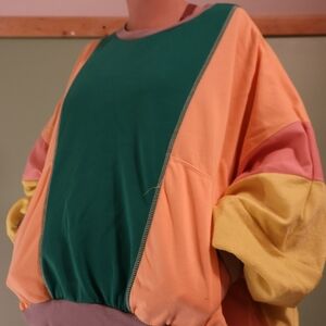 Colorblock Crew Neck Sweater